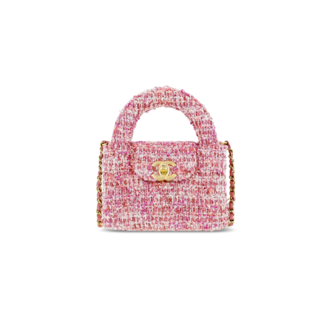 Ch**el kelly nano shopping bag tweed as3435 (12.5*8.3*4cm)